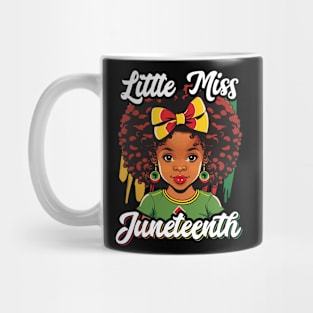 Little Miss Juneteenth Shirt Girl Toddler Black History Mug